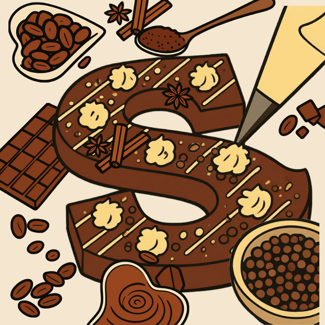 Foto van Chocoladeletter maken