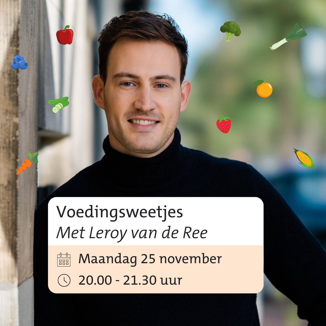 Foto van Lezing voedingsweetjes met Leroy van de Ree