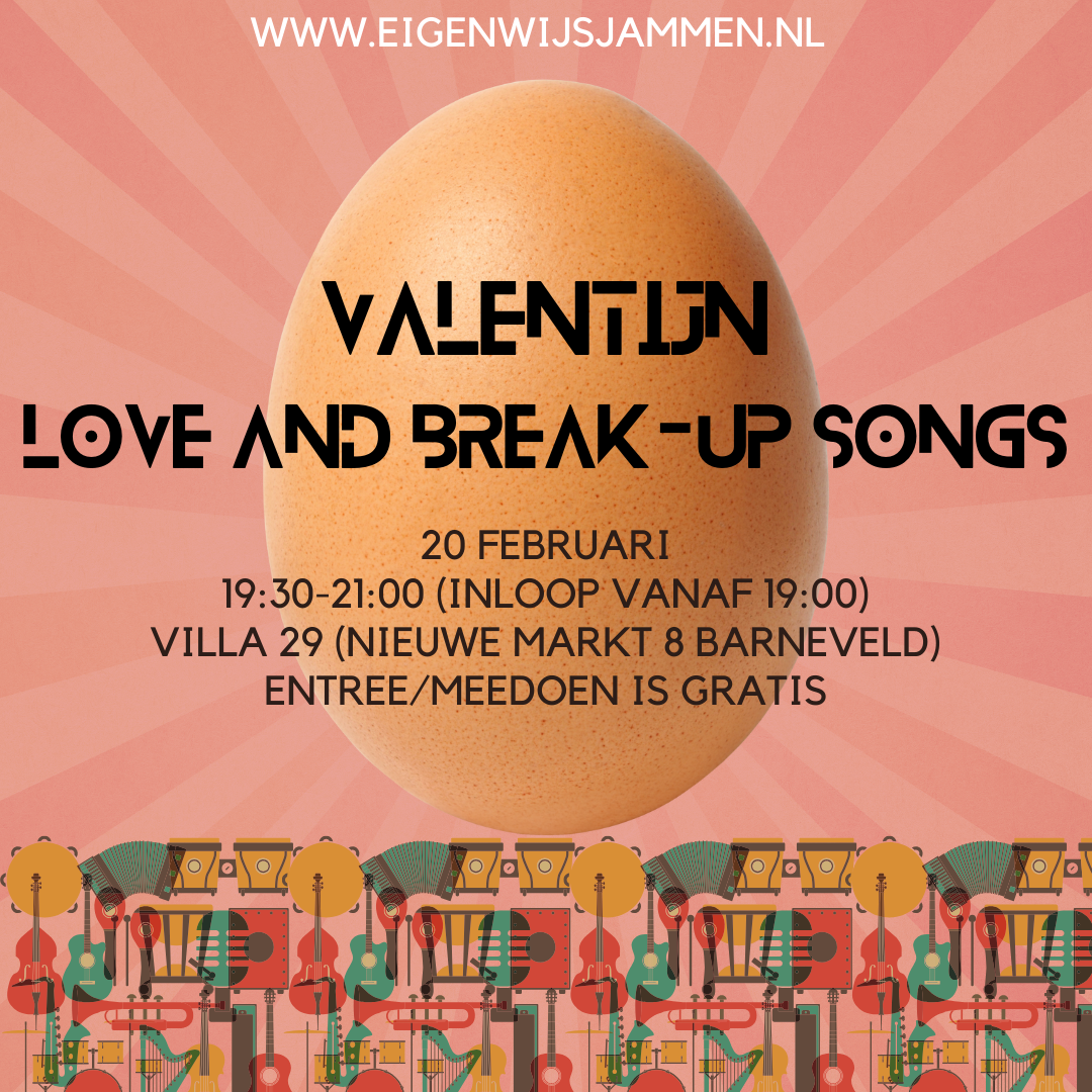 Foto van 'Ei'genwijze jamsessie: Love & Break-up songs