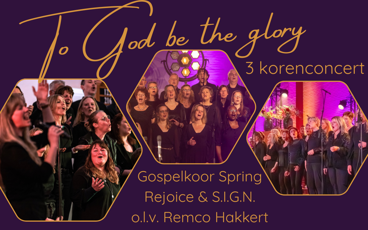Foto van 3 korenconcert 'To God be the glory'